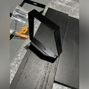 3 black wood shelves/ wall decor